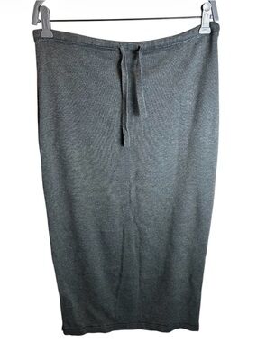 VTG Tommy Hilfiger Gray Cotton Sweater Skirt Casual Minimalist Y2K Size L